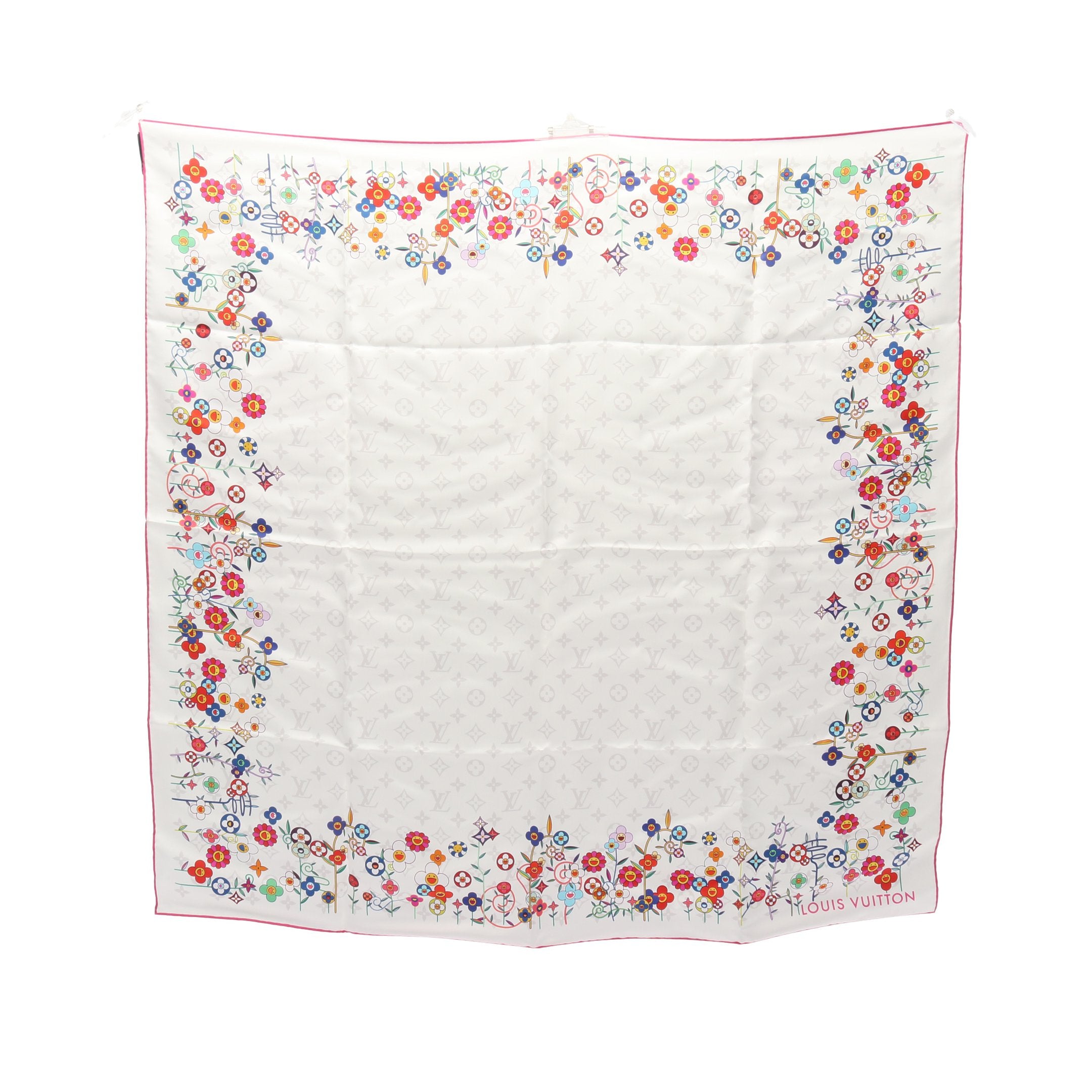 LOUIS VUITTON × TM カレ90 スーパーフラット フランボワーズ スカーフ