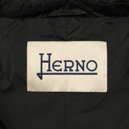 ナイロンシャモニー Aシェイプ ダウンコート ナイロン ブラック ヘルノ アウター HERNO