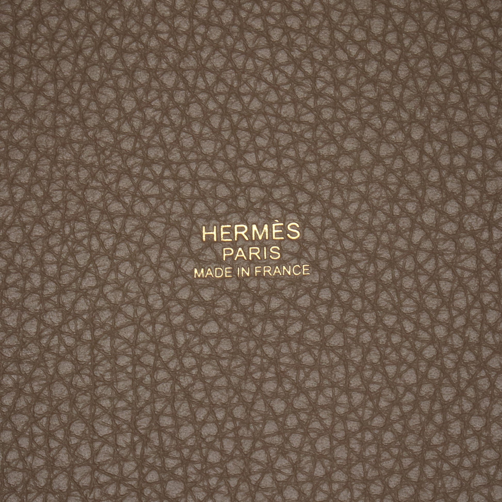 ピコタンロックPM エトゥープ ハンドバッグ トリヨンクレマンス グレーブラウン ゴールド金具 W刻印 エルメス バッグ HERMES
