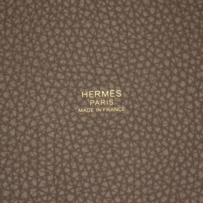 ピコタンロックPM エトゥープ ハンドバッグ トリヨンクレマンス グレーブラウン ゴールド金具 W刻印 エルメス バッグ HERMES