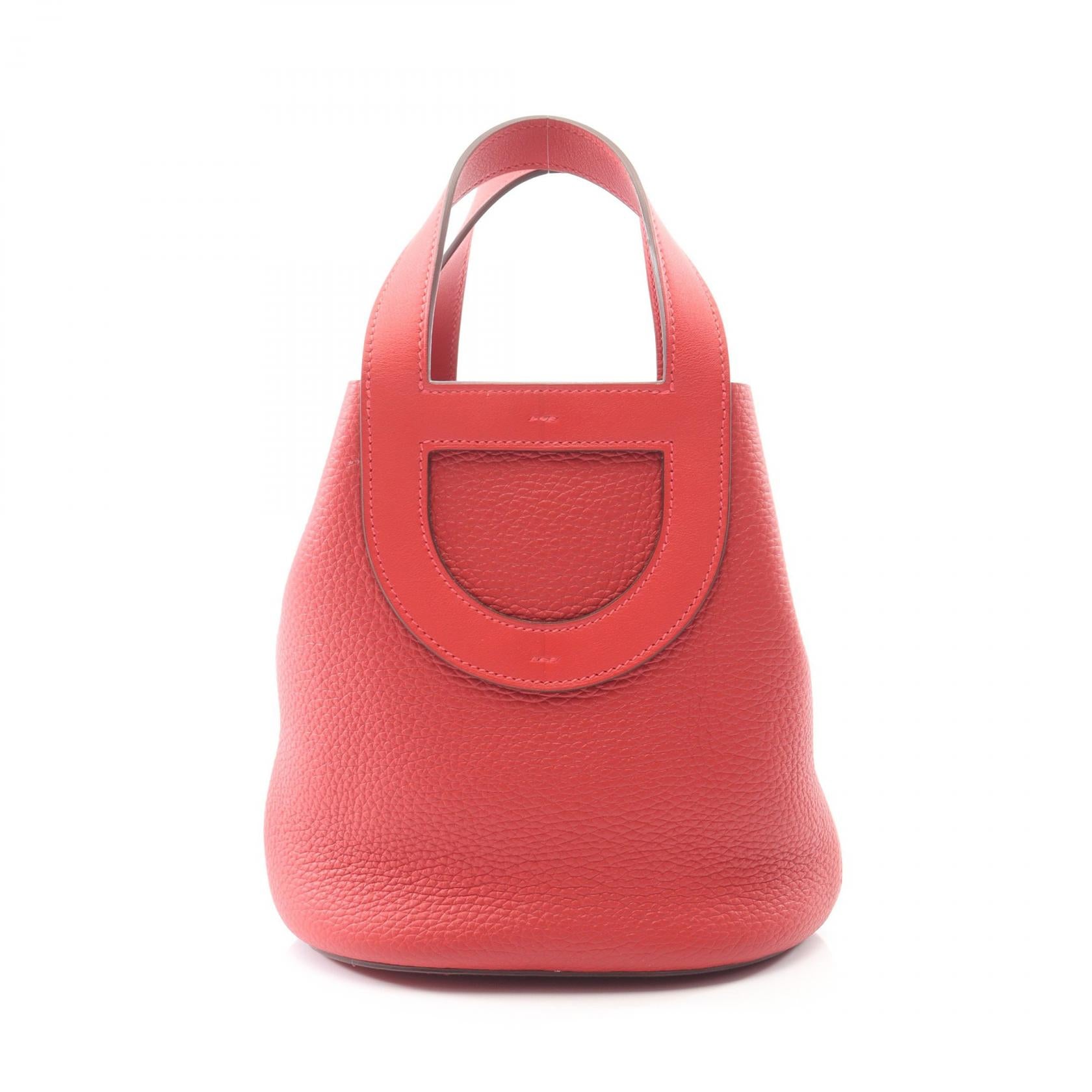 インザループ18 ルージュカザック ハンドバッグ トリヨンクレマンス レッド シルバー金具 B刻印 エルメス バッグ HERMES