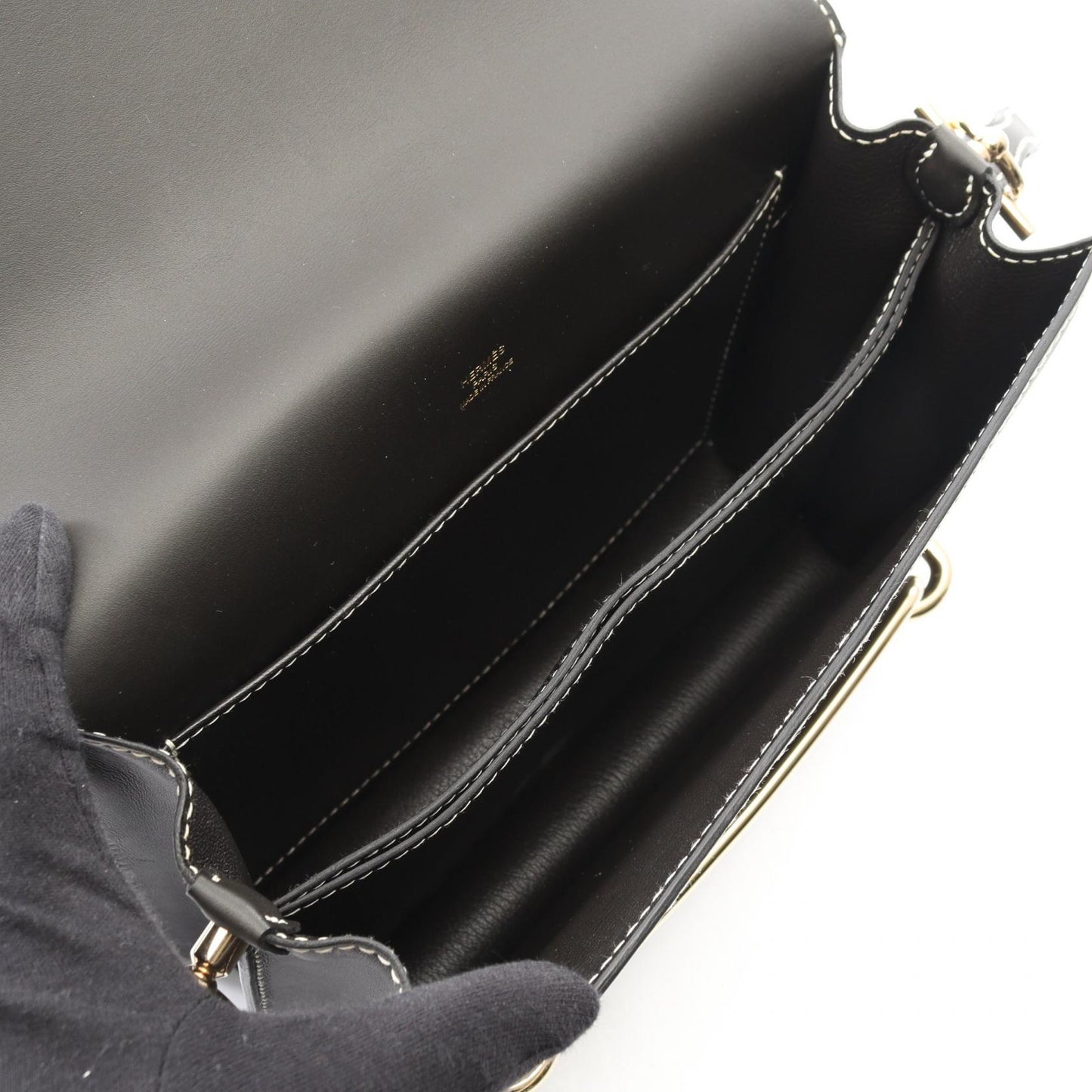 ロウリス ルリ23 ショルダーバッグ ソンブレロ ブラック ゴールド金具 T刻印 エルメス バッグ HERMES