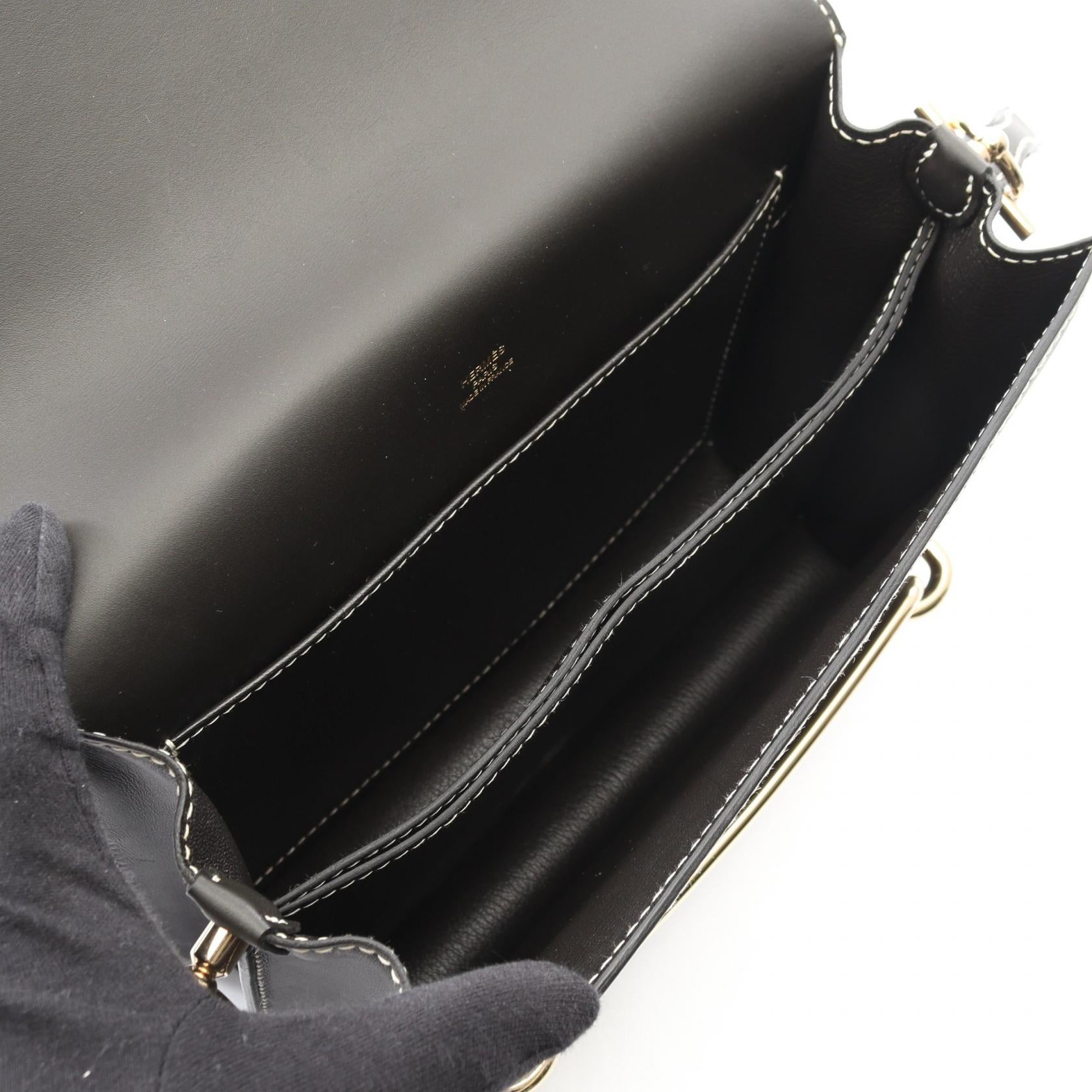 ロウリス ルリ23 ショルダーバッグ ソンブレロ ブラック ゴールド金具 T刻印 エルメス バッグ HERMES