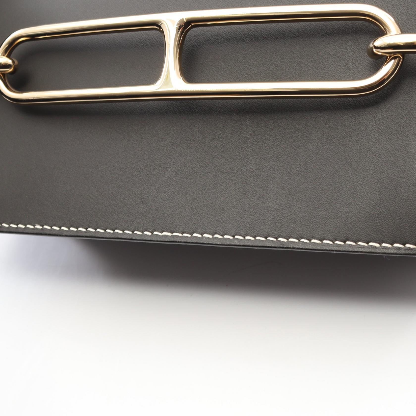 ロウリス ルリ23 ショルダーバッグ ソンブレロ ブラック ゴールド金具 T刻印 エルメス バッグ HERMES