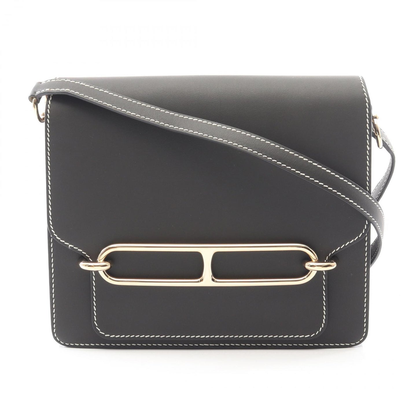 ロウリス ルリ23 ショルダーバッグ ソンブレロ ブラック ゴールド金具 T刻印 エルメス バッグ HERMES