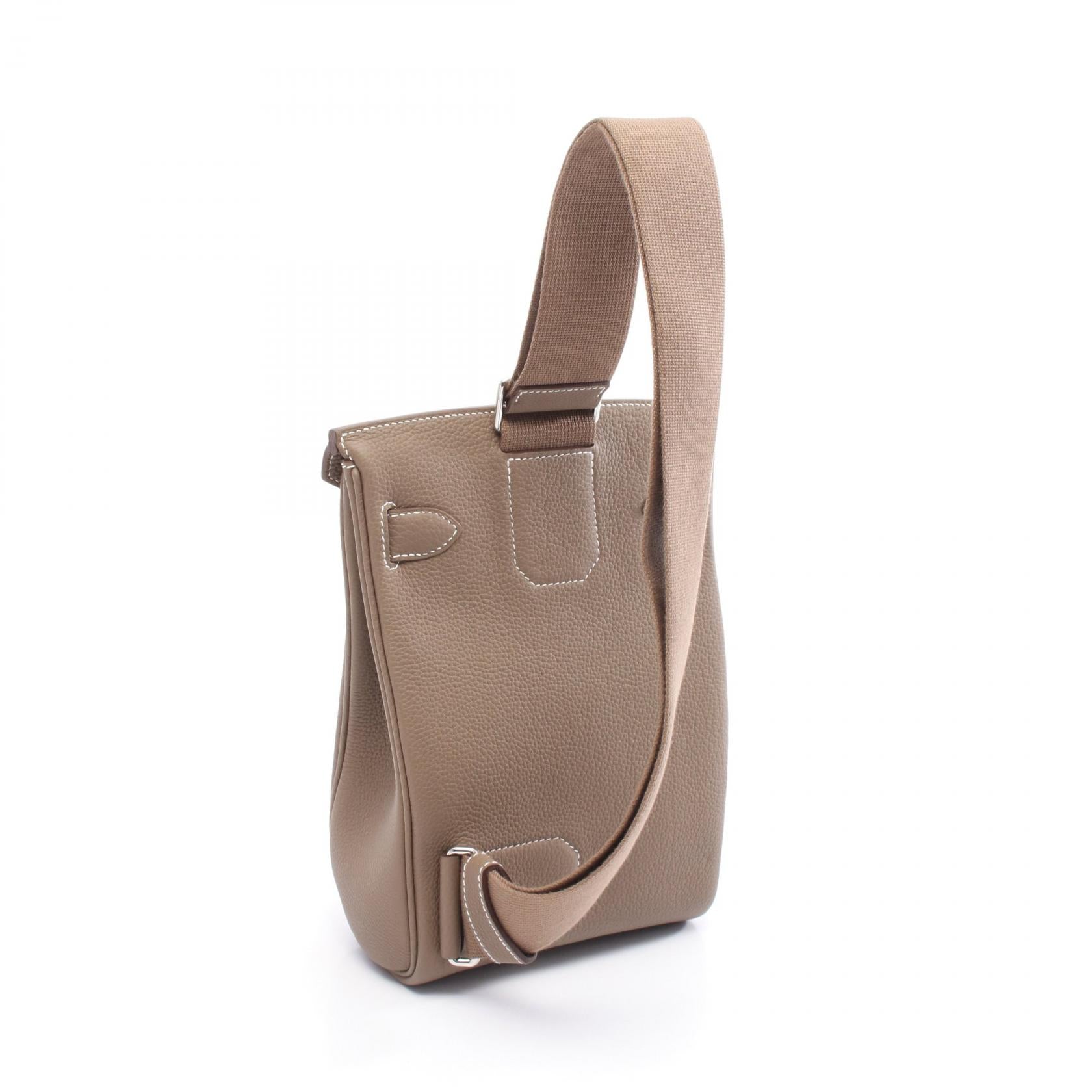 ケリーアッカドPM エトゥープ ボディバッグ トゴ グレーブラウン シルバー金具 W刻印 エルメス バッグ HERMES