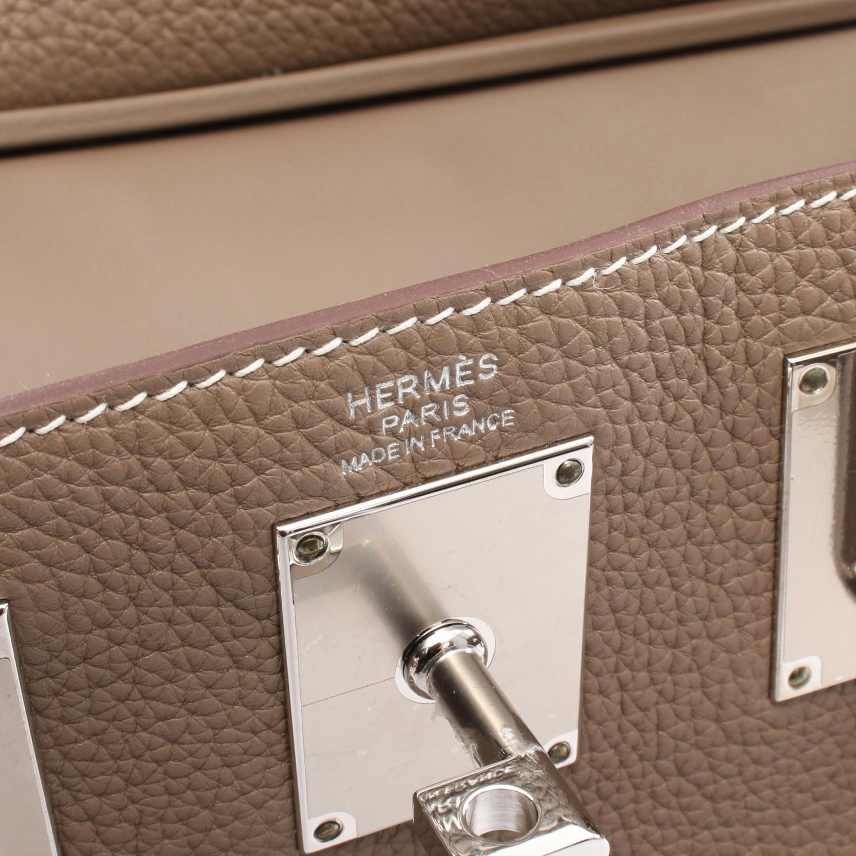 ケリーアッカドPM エトゥープ ボディバッグ トゴ グレーブラウン シルバー金具 W刻印 エルメス バッグ HERMES