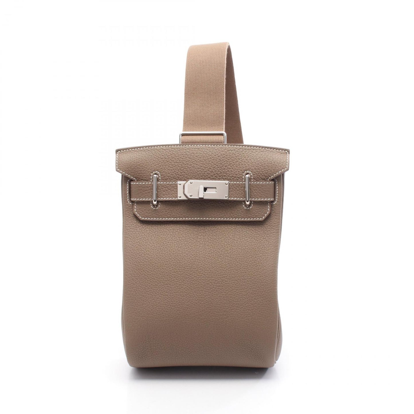 ケリーアッカドPM エトゥープ ボディバッグ トゴ グレーブラウン シルバー金具 W刻印 エルメス バッグ HERMES
