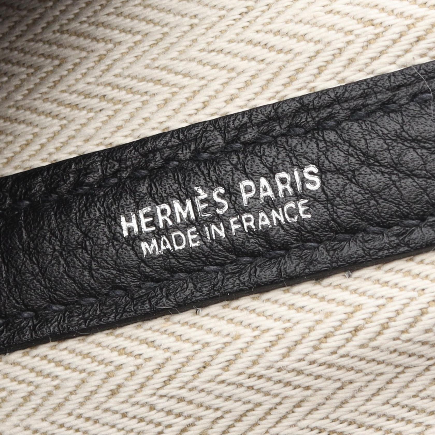 ガーデンパーティPM ハンドバッグ トートバッグ ネゴンダ ブラック シルバー金具 □L刻印 エルメス バッグ HERMES