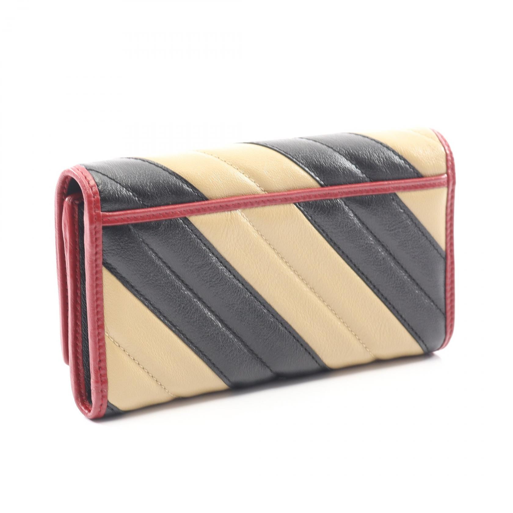 GGマーモント 二つ折り長財布 レザー ブラック ベージュ レッド グッチ 財布・小物 GUCCI