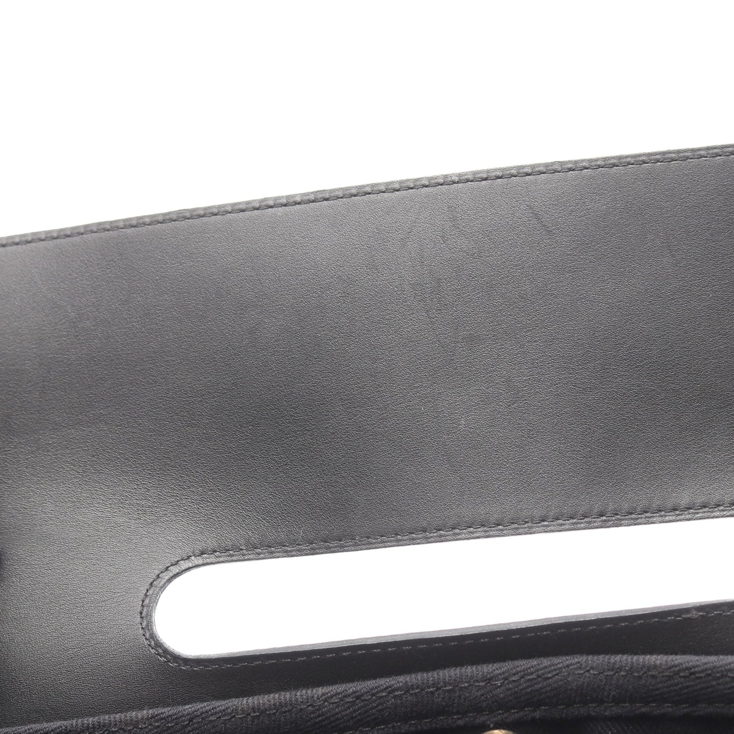 ヴァルパライソPM ハンドバッグ トワルシェブロン レザー ブラック シルバー金具 エルメス バッグ HERMES