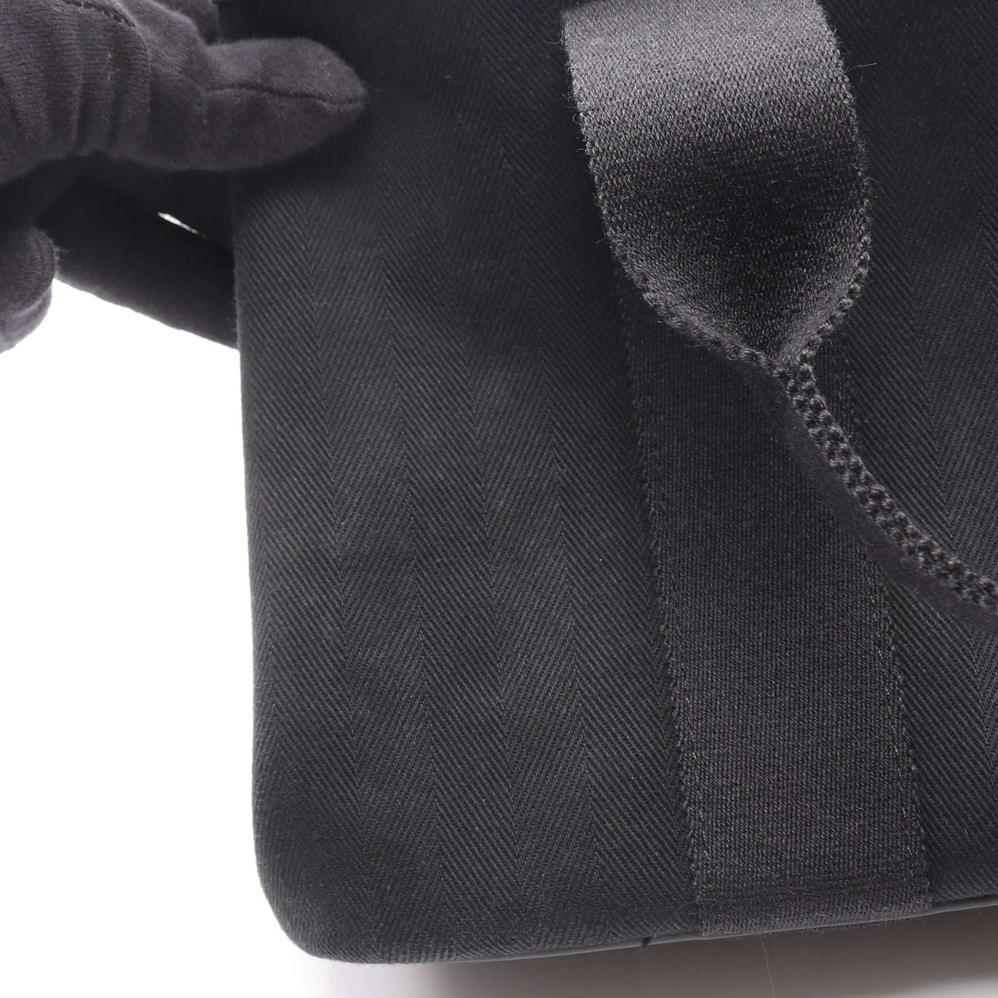ヴァルパライソPM ハンドバッグ トワルシェブロン レザー ブラック シルバー金具 エルメス バッグ HERMES