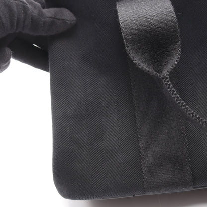 ヴァルパライソPM ハンドバッグ トワルシェブロン レザー ブラック シルバー金具 エルメス バッグ HERMES
