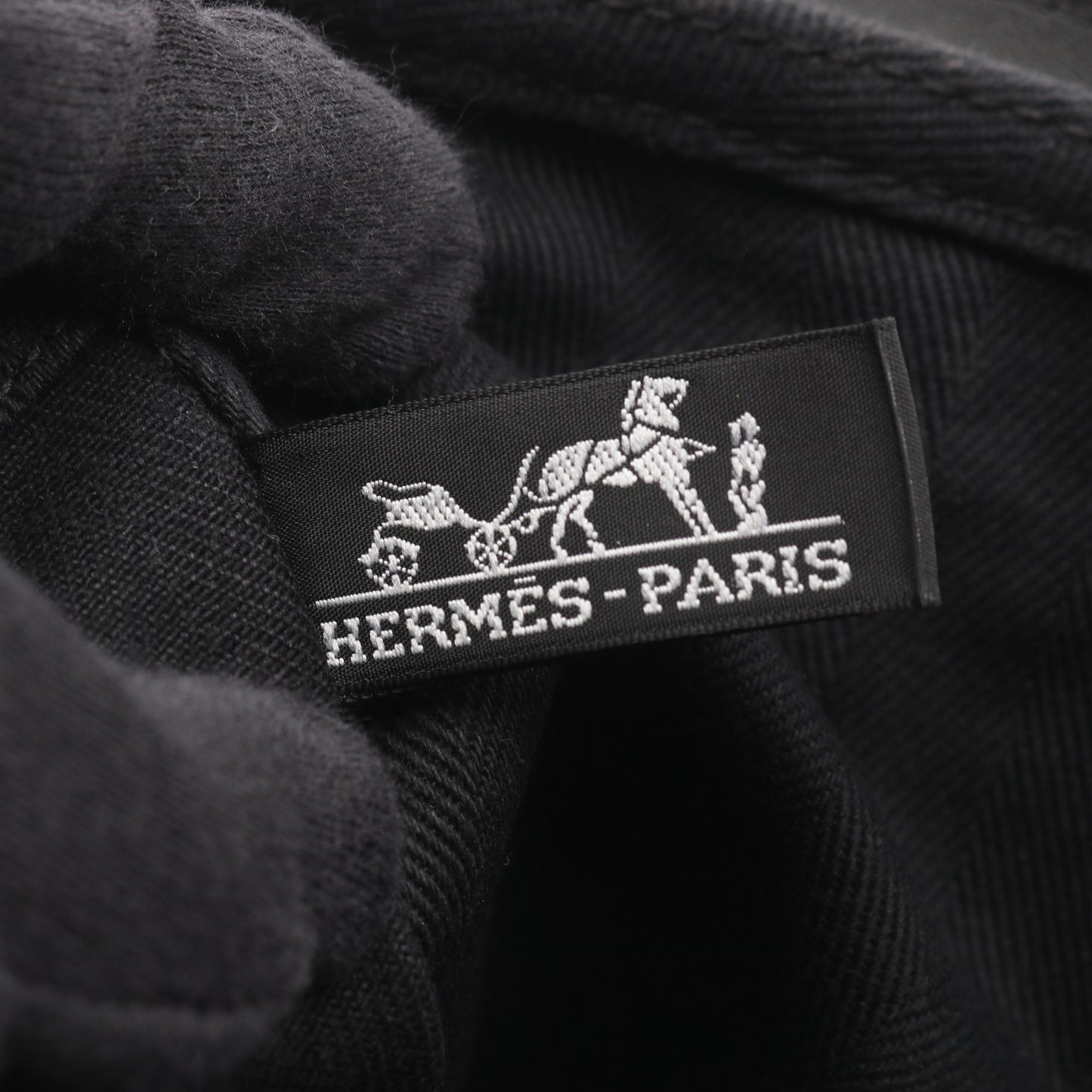 ヴァルパライソPM ハンドバッグ トワルシェブロン レザー ブラック シルバー金具 エルメス バッグ HERMES