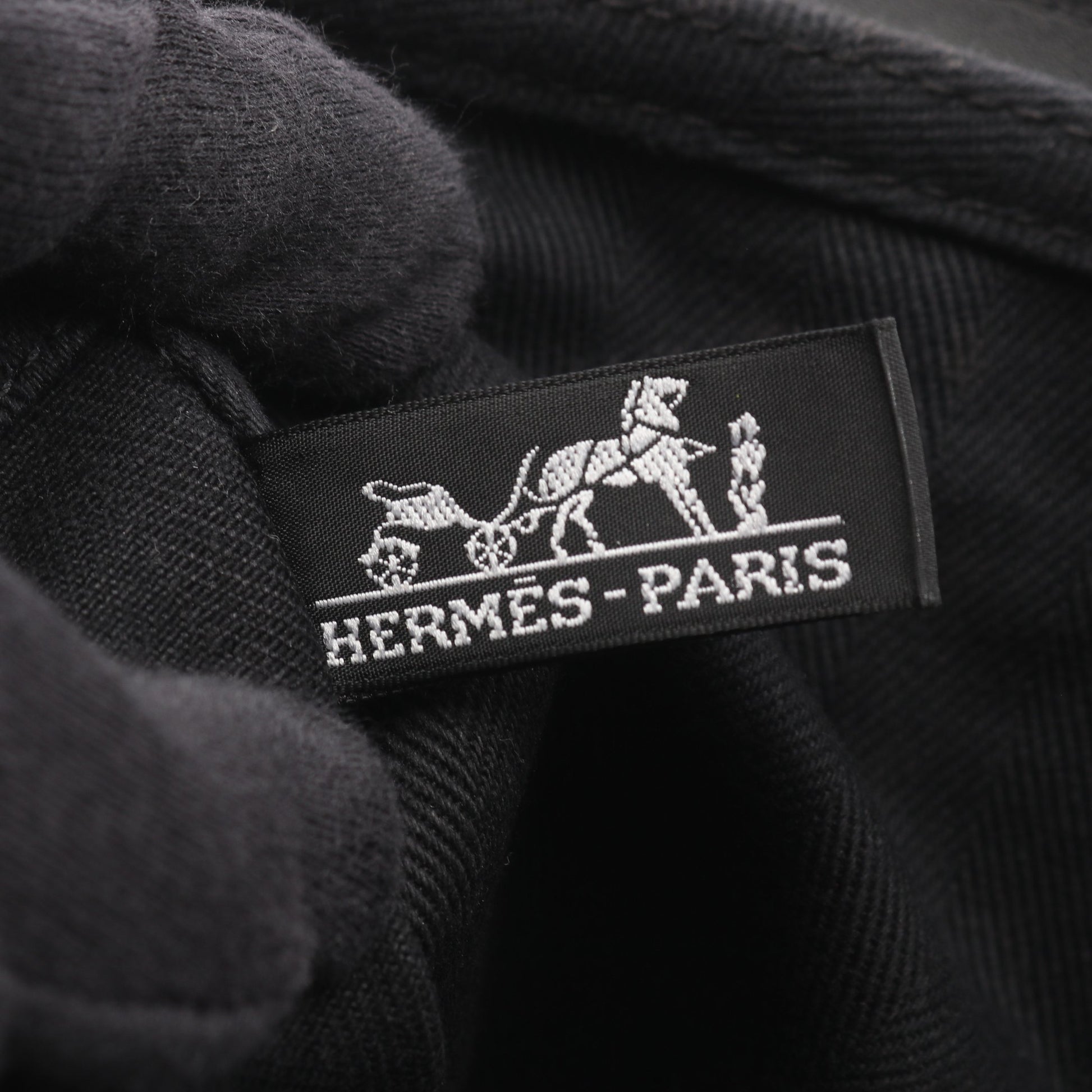ヴァルパライソPM ハンドバッグ トワルシェブロン レザー ブラック シルバー金具 エルメス バッグ HERMES