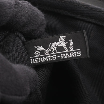 ヴァルパライソPM ハンドバッグ トワルシェブロン レザー ブラック シルバー金具 エルメス バッグ HERMES
