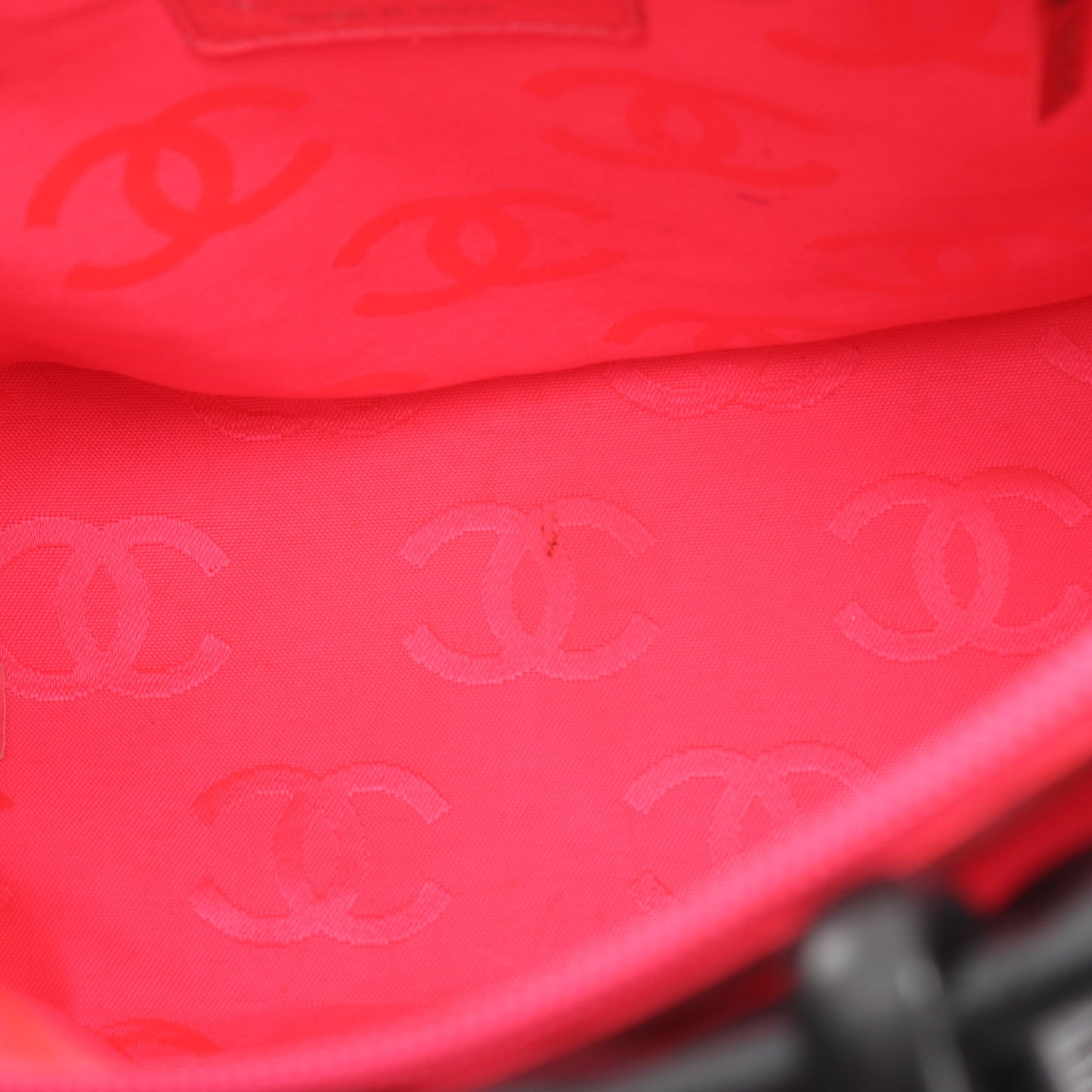 カンボンライン ミディアム ハンドバッグ トートバッグ レザー エナメルレザー ブラック シルバー金具 シャネル バッグ CHANEL