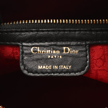 レディディオール ラージ カナージュ ハンドバッグ レザー ブラック 2WAY クリスチャンディオール バッグ Christian Dior