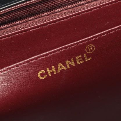 デカマトラッセ34 シングルフラップ Wチェーンショルダーバッグ ラムスキン ブラック ゴールド金具 シャネル バッグ CHANEL