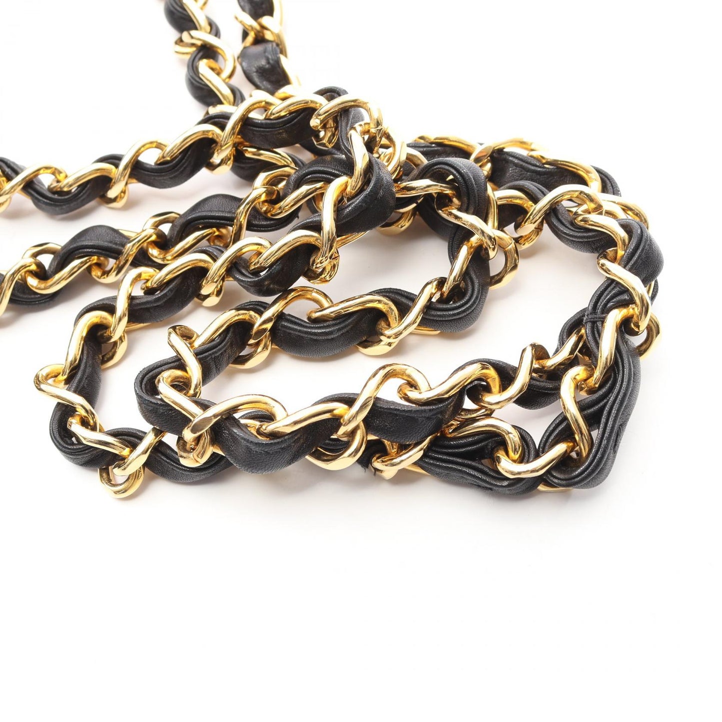 デカマトラッセ34 シングルフラップ Wチェーンショルダーバッグ ラムスキン ブラック ゴールド金具 シャネル バッグ CHANEL