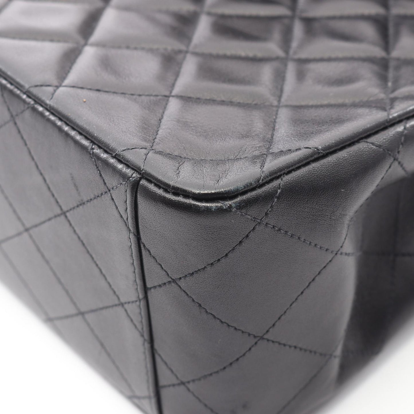 デカマトラッセ34 シングルフラップ Wチェーンショルダーバッグ ラムスキン ブラック ゴールド金具 シャネル バッグ CHANEL