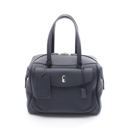 ワラゴキャビン35 ブルーニュイ ハンドバッグ トゴ ネイビー シルバー金具 C刻印 エルメス バッグ HERMES