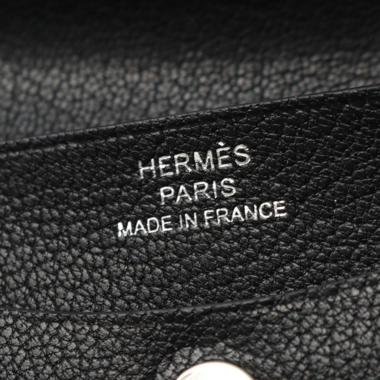 イリアード コンパクト 三つ折り財布 シェーブル ブラック シルバー金具 B刻印 エルメス 財布・小物 HERMES