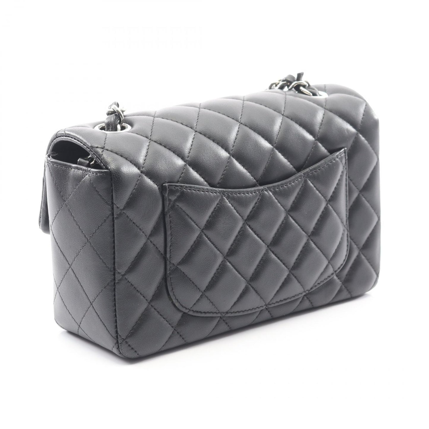 ミニマトラッセ20 チェーンショルダーバッグ ラムスキン ブラック シルバー金具 シャネル バッグ CHANEL