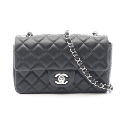 ミニマトラッセ20 チェーンショルダーバッグ ラムスキン ブラック シルバー金具 シャネル バッグ CHANEL