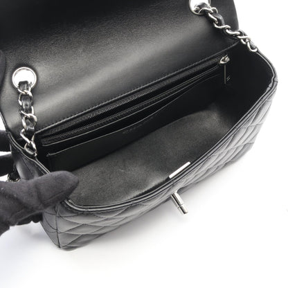 ミニマトラッセ20 チェーンショルダーバッグ ラムスキン ブラック シルバー金具 シャネル バッグ CHANEL