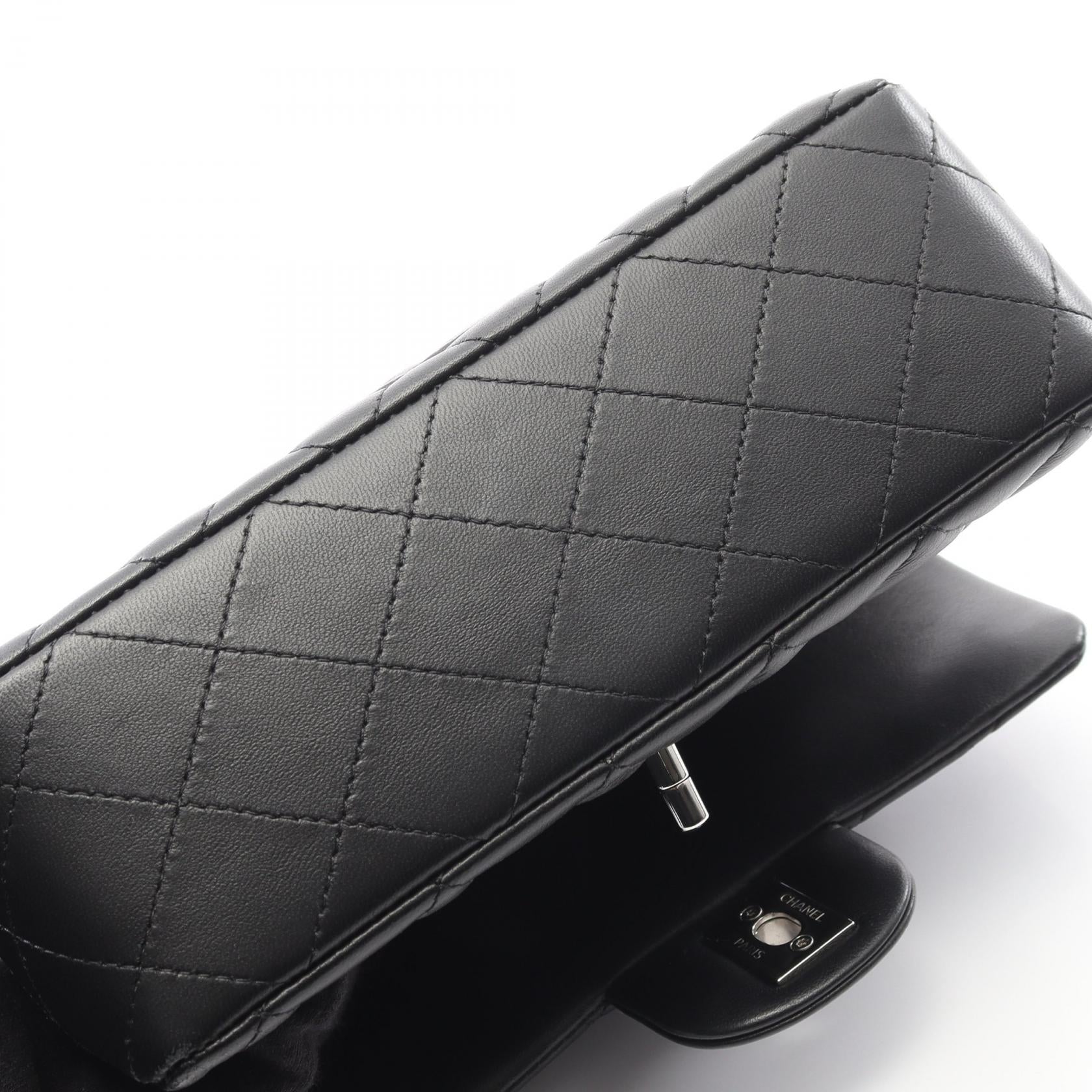 ミニマトラッセ20 チェーンショルダーバッグ ラムスキン ブラック シルバー金具 シャネル バッグ CHANEL