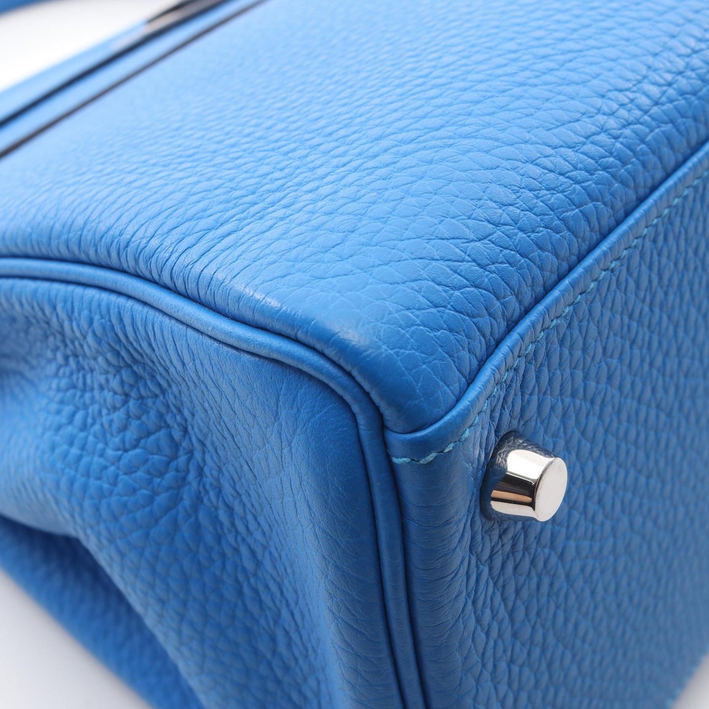ケリー32 ブルーイドラ ハンドバッグ トリヨンクレマンス ブルー シルバー金具 □P刻印 エルメス バッグ HERMES
