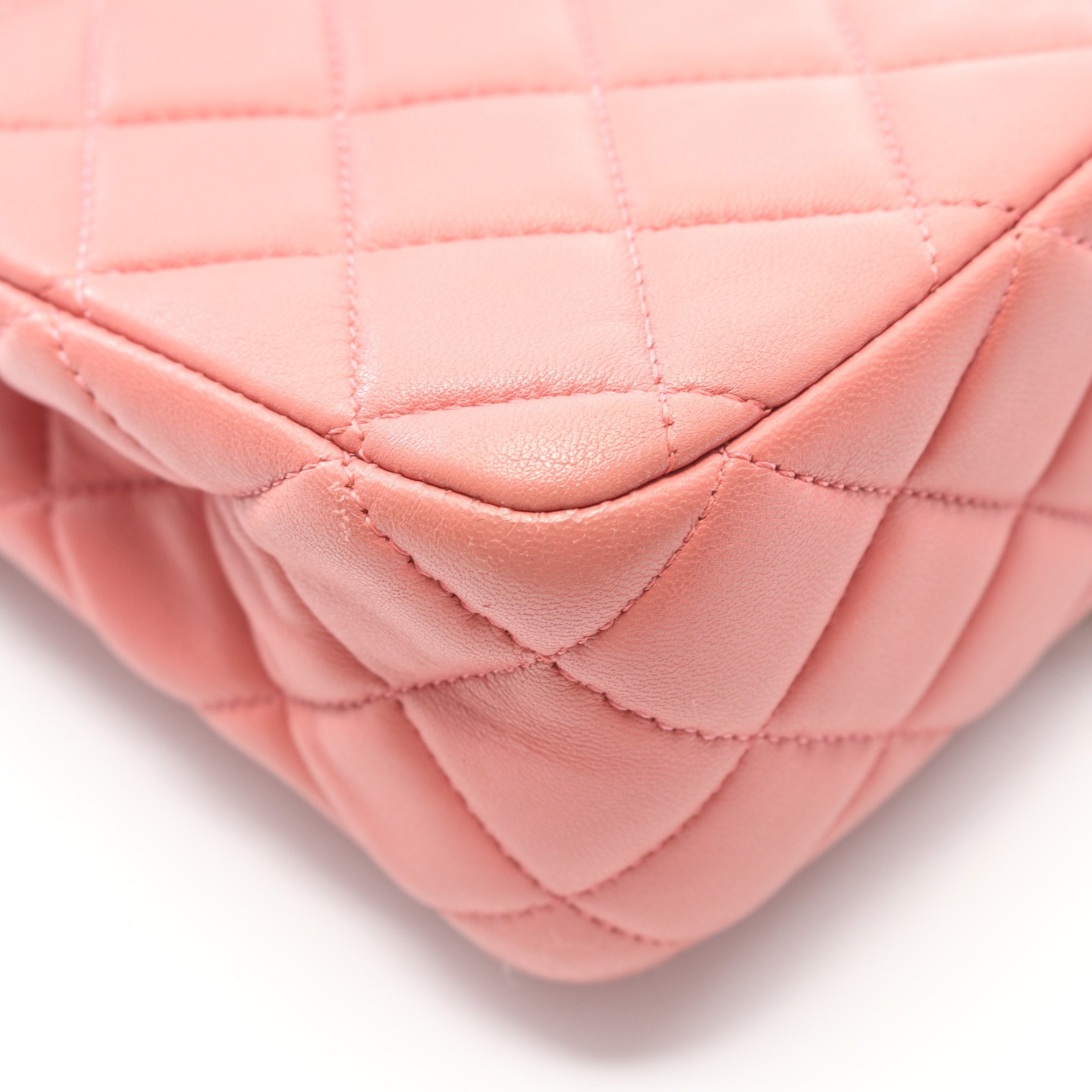 マトラッセ シングルフラップ Wチェーンショルダーバッグ ラムスキン