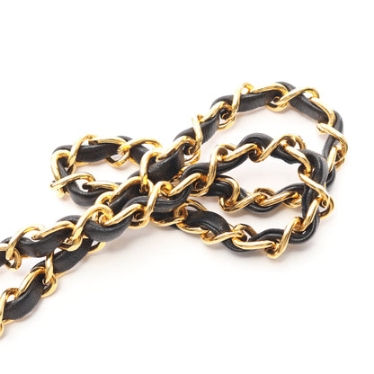 マトラッセ チェーンショルダーバッグ ラムスキン ブラック ゴールド金具 プッシュロック シャネル バッグ CHANEL