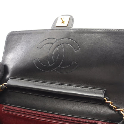 マトラッセ チェーンショルダーバッグ ラムスキン ブラック ゴールド金具 プッシュロック シャネル バッグ CHANEL