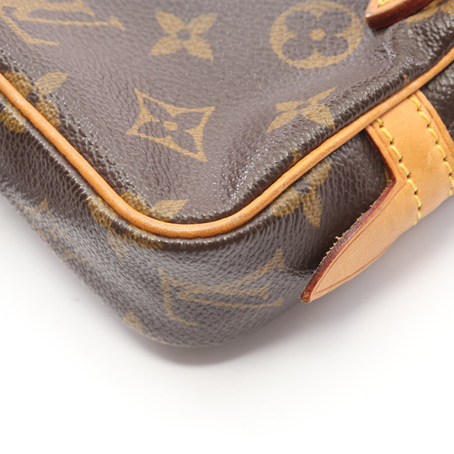 マルリーバンドリエール モノグラム ショルダーバッグ PVC レザー ブラウン ルイヴィトン バッグ LOUIS VUITTON
