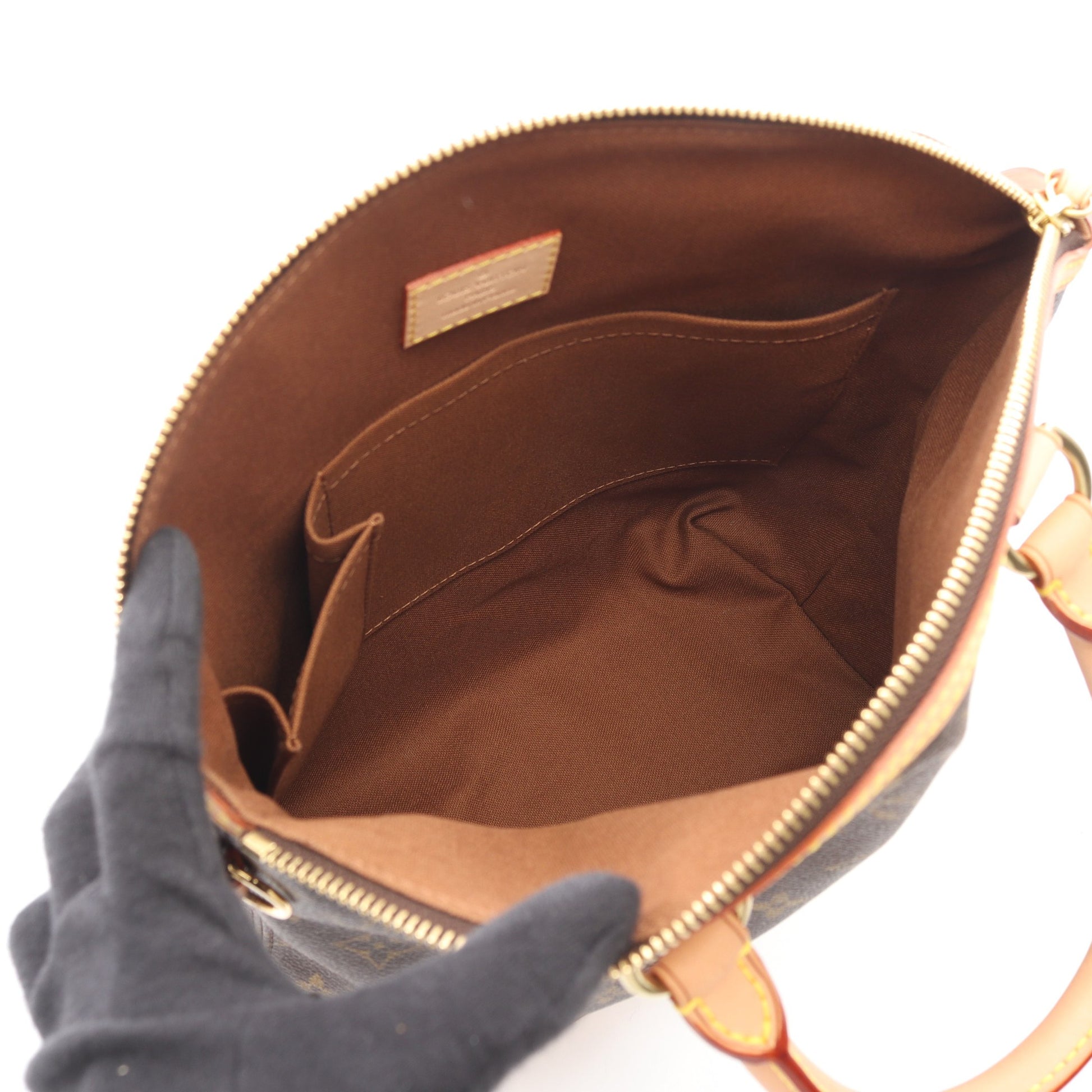ロックイット モノグラム ハンドバッグ PVC レザー ブラウン ルイヴィトン バッグ LOUIS VUITTON