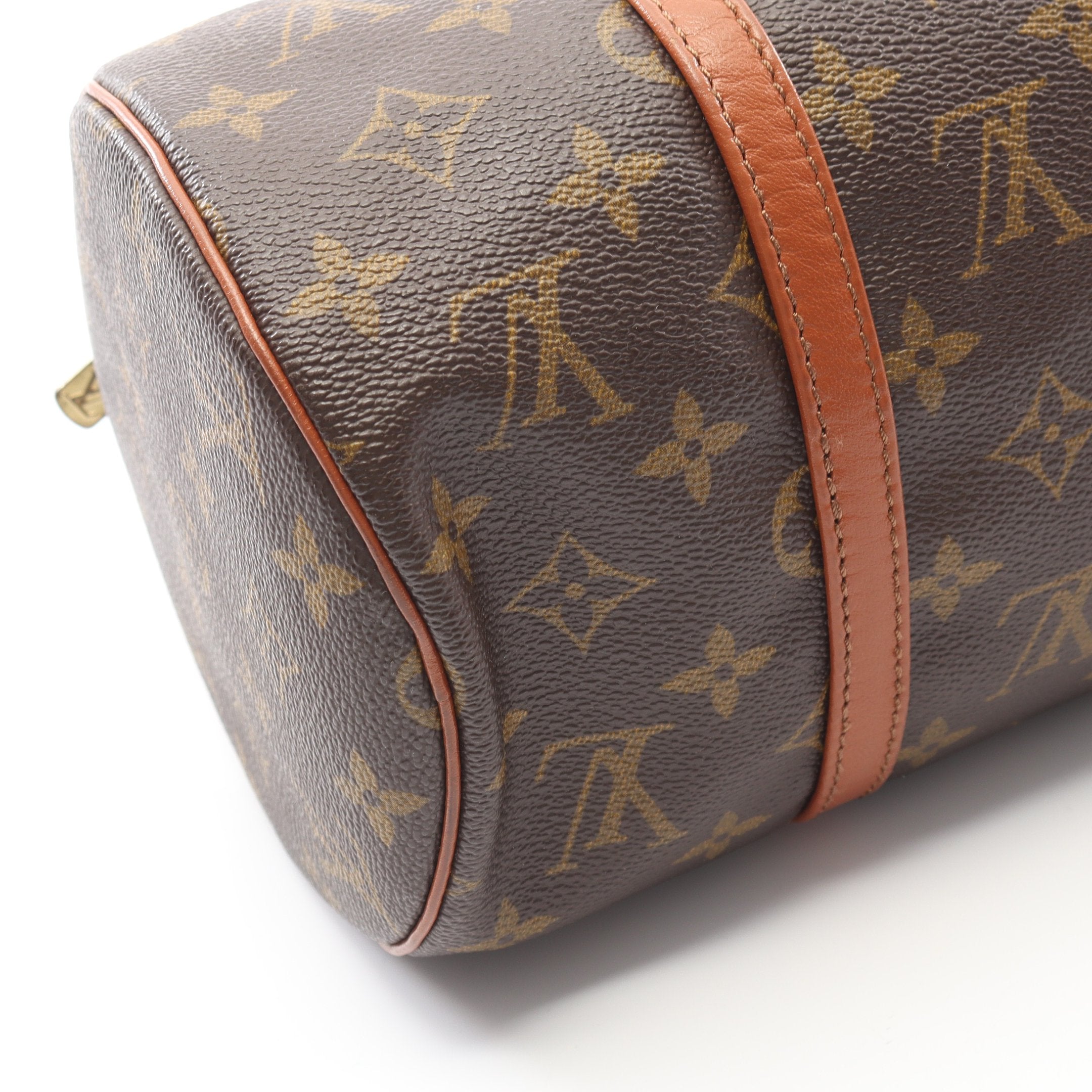 パピヨン30 モノグラム 旧型 ハンドバッグ PVC レザー ブラウン ルイ