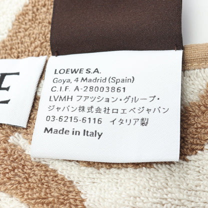 PAULA'S IBIZA アナグラム タオル コットン ブラウン ホワイト ロエベ 財布・小物 LOEWE