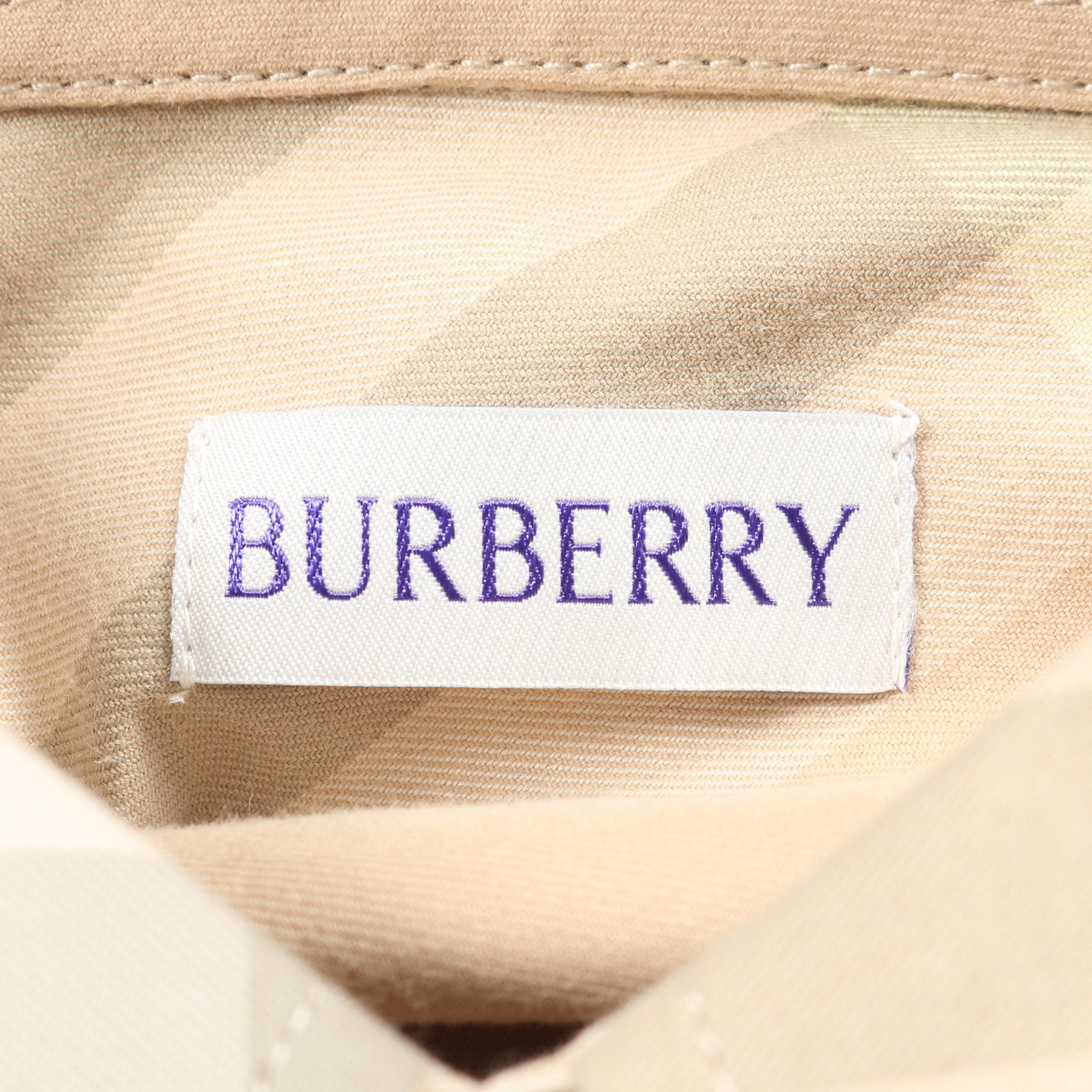 BURBERRY マルチカラー チェックシャツ チェック シャツ コットン ベージュ マルチカラー バーバリー – RECLO