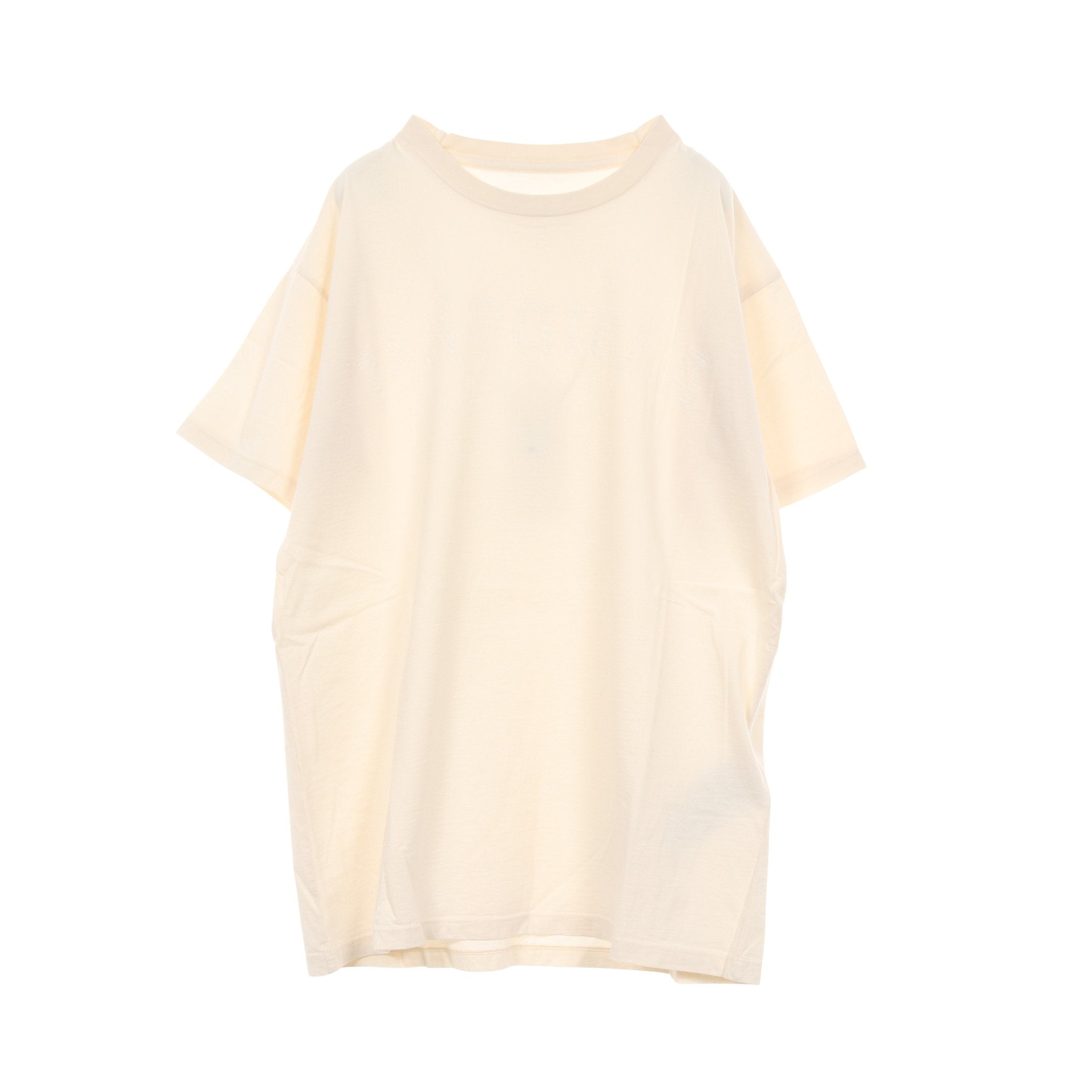 ロゴプリント 半袖Tシャツ クルーネック コットン オフホワイト メゾン