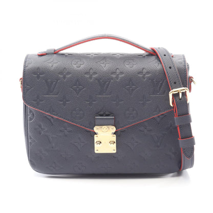 ポシェット メティス モノグラムアンプラント マリーヌルージュ ハンドバッグ レザー ネイビー 2WAY ルイヴィトン バッグ LOUIS VUITTON