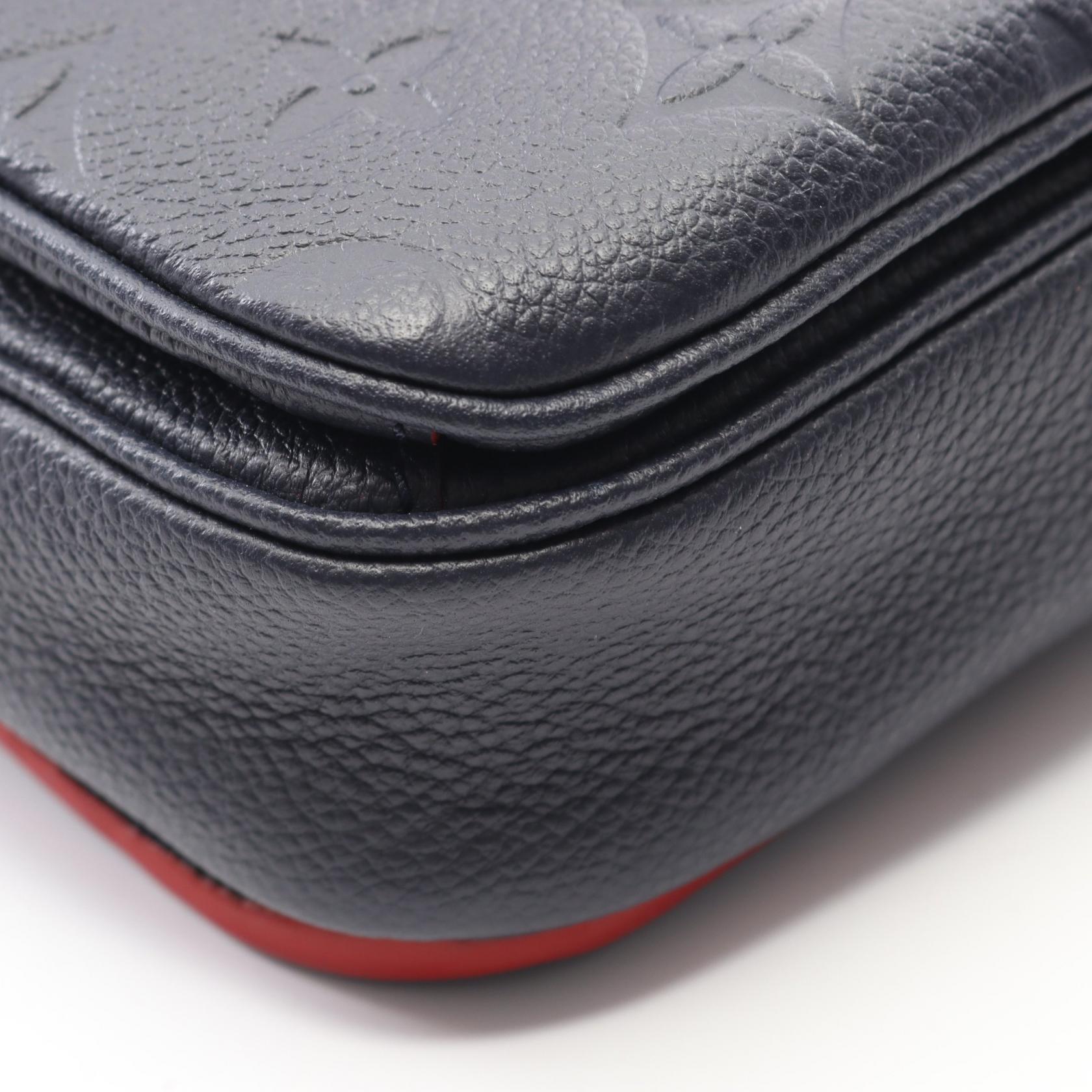 ポシェット メティス モノグラムアンプラント マリーヌルージュ ハンドバッグ レザー ネイビー 2WAY ルイヴィトン バッグ LOUIS VUITTON
