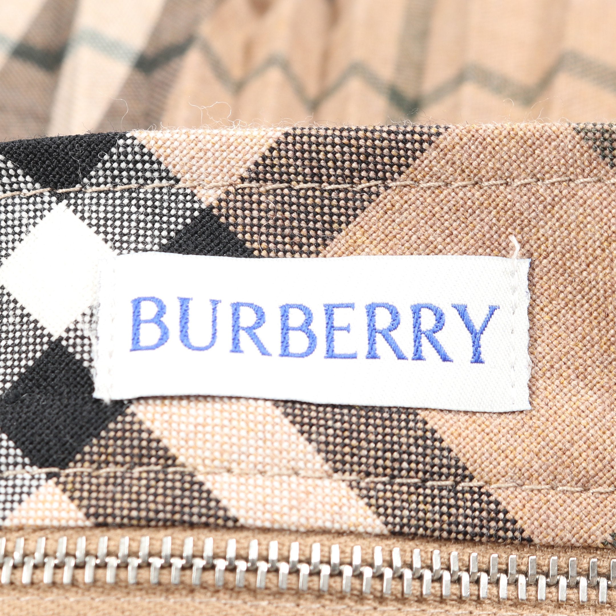 ノバチェック プリーツスカート ラップスカート ウール ブラウン