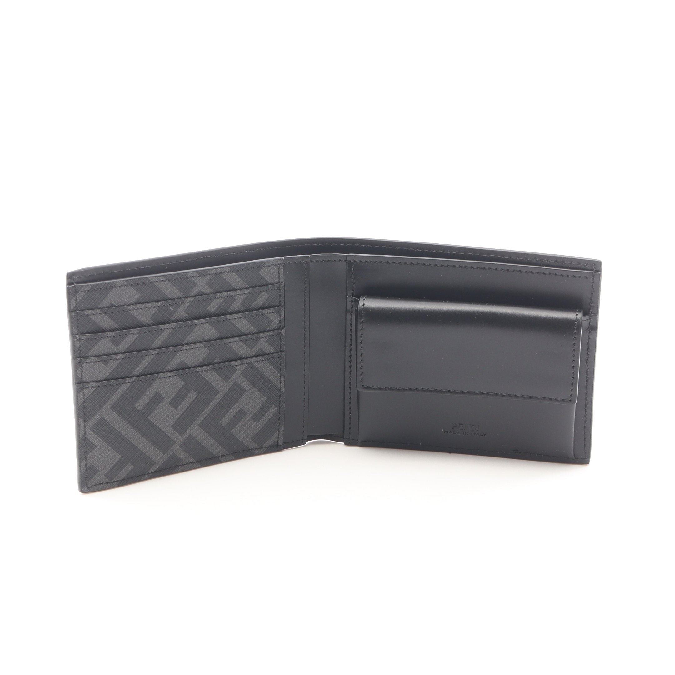 FENDI 二つ折り財布 ブラック 公式直営 FENDI フェンディ二つ折り財布 ブラック 【公式通販】