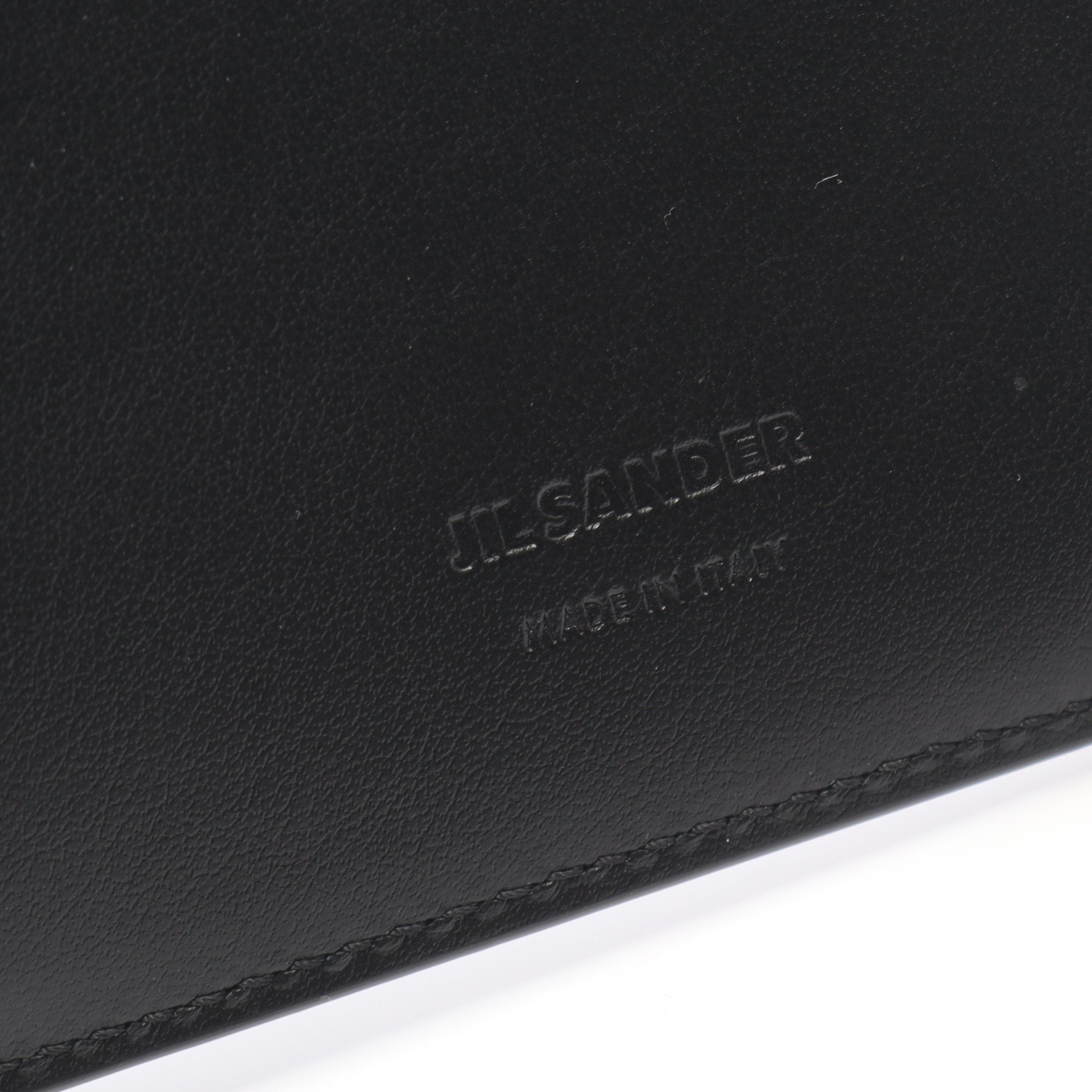 JIL SANDER ブラックレザー　二つ折り財布 JIL SANDER◇2つ折り財布/レザー/BLK/メンズ// : セカンドストリート