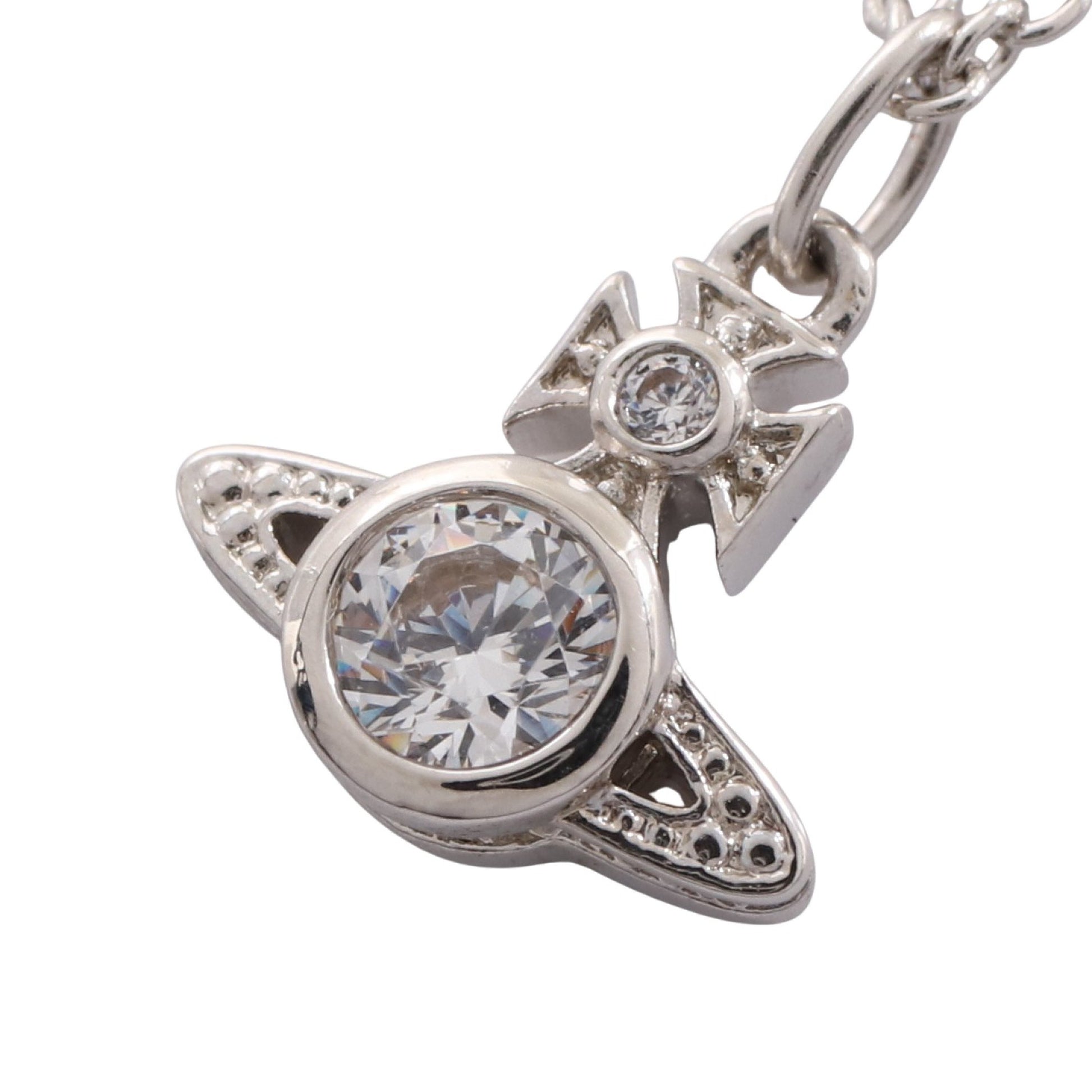 オーブ ネックレス ラインストーン シルバー クリア ヴィヴィアンウエストウッド アクセサリー Vivienne Westwood