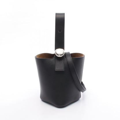 ペブルバケット ミニバッグ ハンドバッグ レザー ブラック 2WAY ロエベ バッグ LOEWE