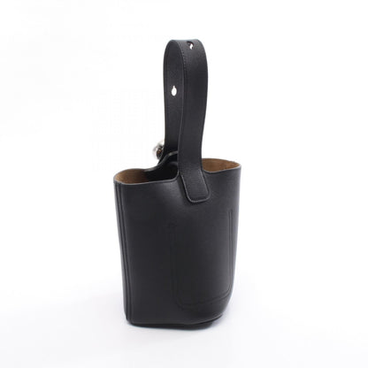 ペブルバケット ミニバッグ ハンドバッグ レザー ブラック 2WAY ロエベ バッグ LOEWE