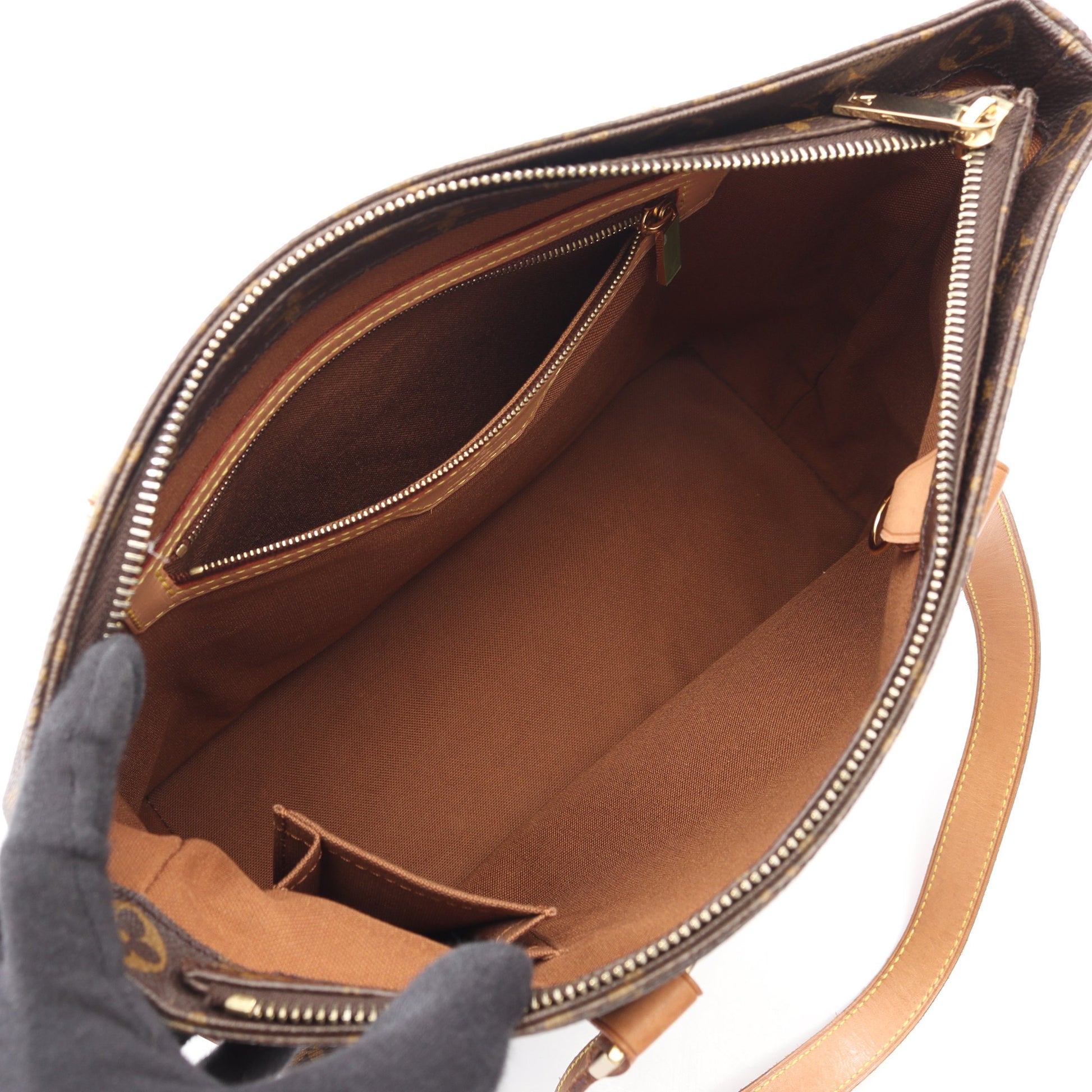 カバピアノ モノグラム ショルダーバッグ PVC レザー ブラウン ルイヴィトン バッグ LOUIS VUITTON